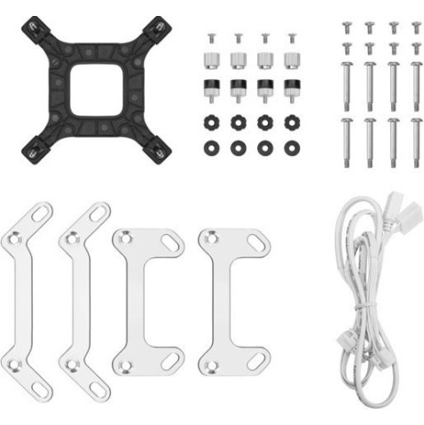 Deepcool LT240 Υδρόψυξη Επεξεργαστή Διπλού Ανεμιστήρα 120mm για Socket AM4/AM5/1700/1200/115x με ARGB Φωτισμό Λευκή