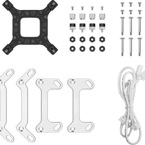 Deepcool LT240 Υδρόψυξη Επεξεργαστή Διπλού Ανεμιστήρα 120mm για Socket AM4/AM5/1700/1200/115x με ARGB Φωτισμό Λευκή