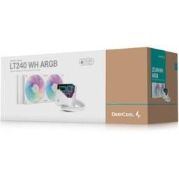 Deepcool LT240 Υδρόψυξη Επεξεργαστή Διπλού Ανεμιστήρα 120mm για Socket AM4/AM5/1700/1200/115x με ARGB Φωτισμό Λευκή