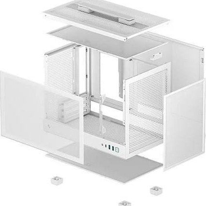 Deepcool CH160 Mesh Mini Tower Κουτί Υπολογιστή με Πλαϊνό Παράθυρο Λευκό
