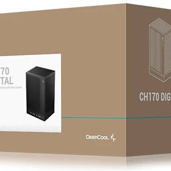 Deepcool CH170 Digital Mini Tower Κουτί Υπολογιστή με Πλαϊνό Παράθυρο Μαύρο