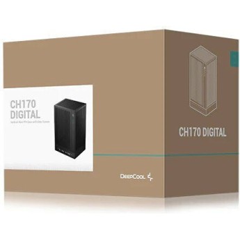 Deepcool CH170 Digital Mini Tower Κουτί Υπολογιστή με Πλαϊνό Παράθυρο Μαύρο