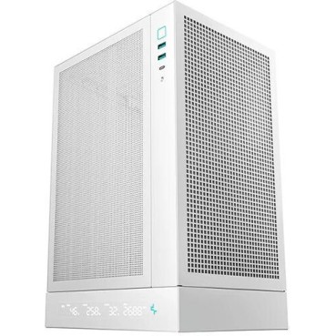 Deepcool CH170 Digital Mini Tower Κουτί Υπολογιστή με Πλαϊνό Παράθυρο Λευκό