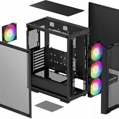 Deepcool CC560 V2 Mesh Gaming Midi Tower Κουτί Υπολογιστή με Πλαϊνό Παράθυρο Μαύρο