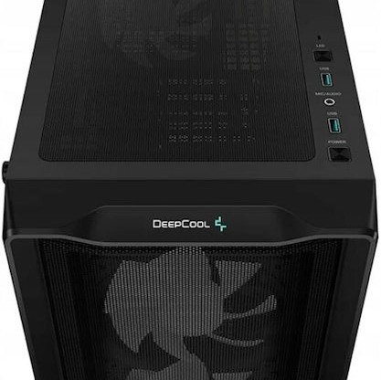 Deepcool CC560 V2 Mesh Gaming Midi Tower Κουτί Υπολογιστή με Πλαϊνό Παράθυρο Μαύρο