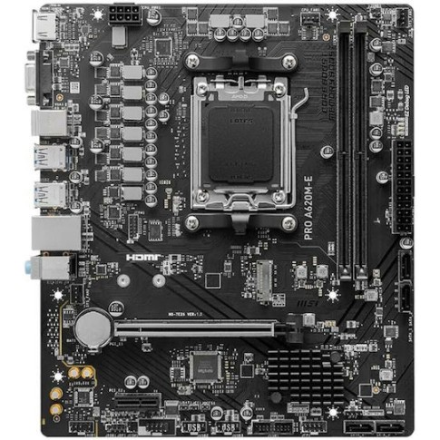 MSI Pro A620M-E Motherboard Micro ATX με AMD AM5 Socket 7E28-001R