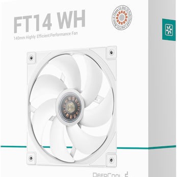 Deepcool FT14 Case Fan 140mm με Λευκό Φωτισμό και Σύνδεση 4-Pin PWM Λευκό