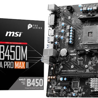 MSI B450M-A Pro Max II Motherboard Micro ATX με AMD AM4 Socket