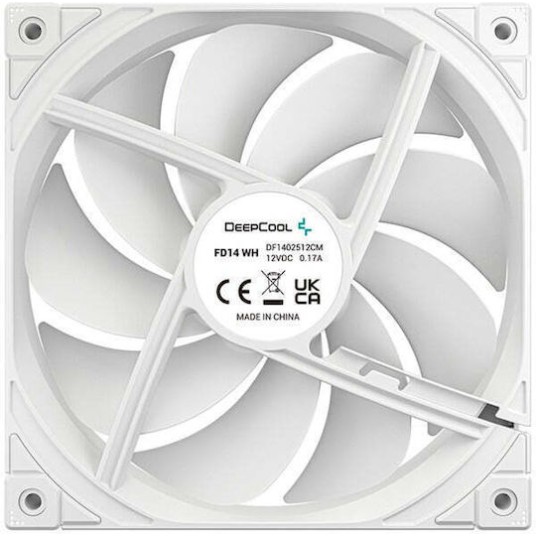 Deepcool FD14 Case Fan 140mm με Σύνδεση 4-Pin PWM Λευκό