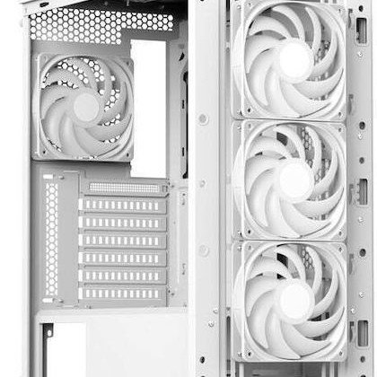 Aerocool D501A V2 Gaming Midi Tower Κουτί Υπολογιστή με Πλαϊνό Παράθυρο και RGB Φωτισμό Μαύρο