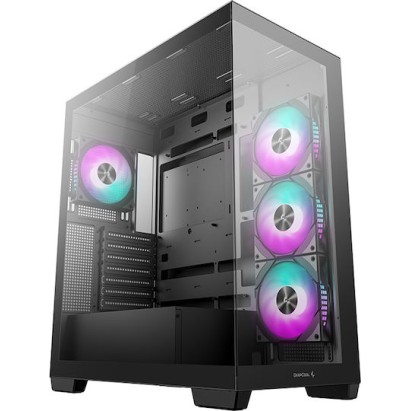 Deepcool CG580 4F Gaming Midi Tower Κουτί Υπολογιστή με Πλαϊνό Παράθυρο και ARGB Φωτισμό Μαύρο