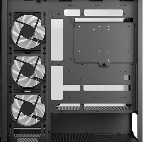 Deepcool CG580 4F Gaming Midi Tower Κουτί Υπολογιστή με Πλαϊνό Παράθυρο και ARGB Φωτισμό Μαύρο