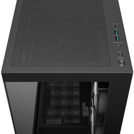 Deepcool CG580 4F Gaming Midi Tower Κουτί Υπολογιστή με Πλαϊνό Παράθυρο και ARGB Φωτισμό Μαύρο