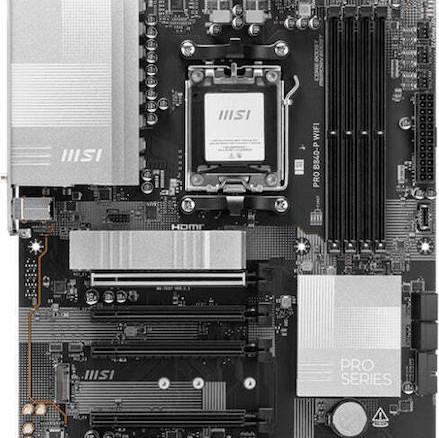 MSI Pro B840M-P WIFI6E Motherboard Micro ATX με AMD AM5 Socket 7E77-001R