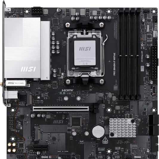 MSI Pro B840M-P WIFI6E Motherboard Micro ATX με AMD AM5 Socket 7E77-001R