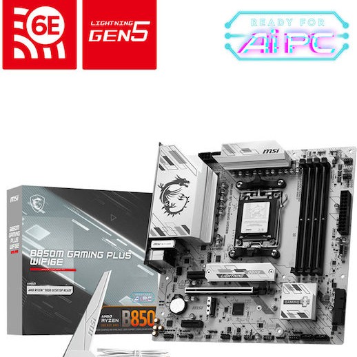 MSI B850M Gaming Plus WIFI6E Motherboard Micro ATX με AMD AM5 Socket 7E81-001R