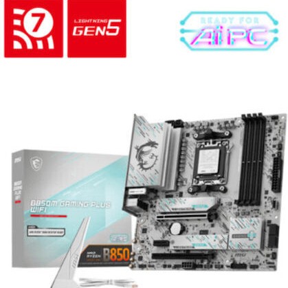 MSI B850M Gaming Plus WIFI6E Motherboard Micro ATX με AMD AM5 Socket 7E81-001R