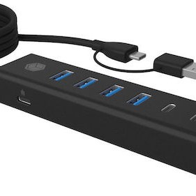 Icy Box USB 3.2 Hub 7 Θυρών με σύνδεση USB-A / USB-C