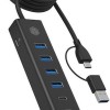 Icy Box USB 3.2 Hub 7 Θυρών με σύνδεση USB-A / USB-C
