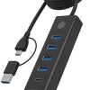 Icy Box USB 3.2 Hub 7 Θυρών με σύνδεση USB-A / USB-C