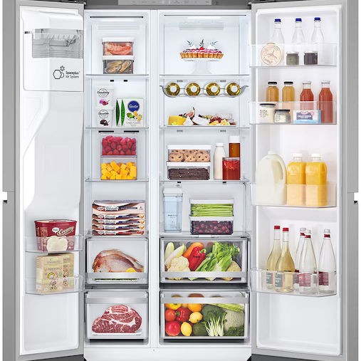 LG Ψυγείο Ντουλάπα 628lt NoFrost Υ179xΠ91.3xΒ73.5εκ. Inox GSLE81PYBC