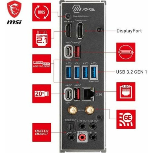 MSI MAG X670E Tomahawk WIFI Motherboard ATX με AMD AM5 Socket 7E12-001R