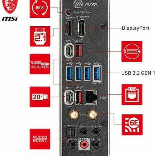 MSI MAG X670E Tomahawk WIFI Motherboard ATX με AMD AM5 Socket 7E12-001R