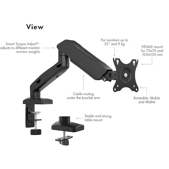 Icy Box Βάση Γραφείου Οθόνης έως 32