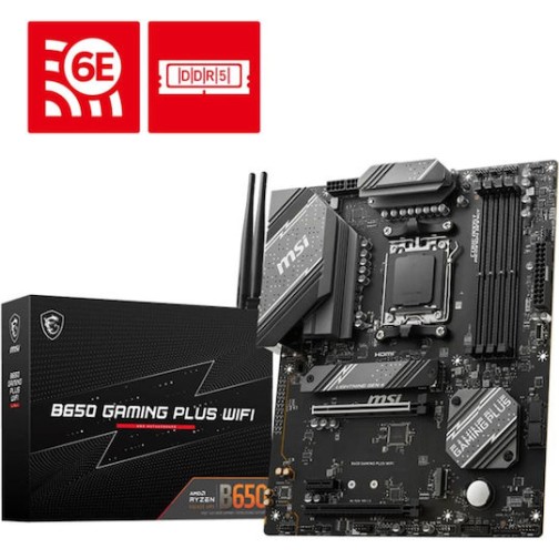 MSI B650 Gaming Plus WiFi Motherboard ATX με AMD AM5 Socket 7E26-001R