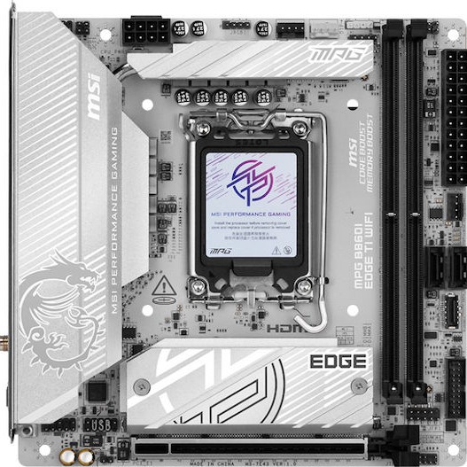 MSI MPG B860I EDGE TI WIFI Motherboard Mini ITX με Intel 1851 Socket 7E43-001R