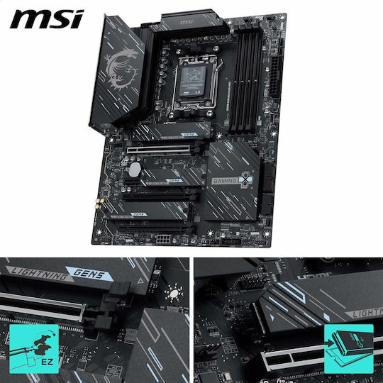 MSI MPG X870E Gaming Plus WIFI Motherboard ATX με AMD AM5 Socket 7E70-001R
