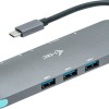 i-tec USB-C Docking Station με HDMI 4K PD Ethernet Γκρι (C31NANODOCKLANPD)