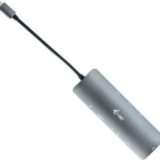 i-tec USB-C Docking Station με HDMI 4K PD Ethernet Γκρι (C31NANODOCKLANPD)