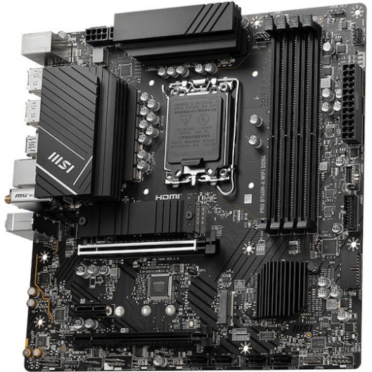 MSI Pro B760M-A WIFI DDR4 Motherboard Micro ATX με Intel 1700 Socket 7D99-001R