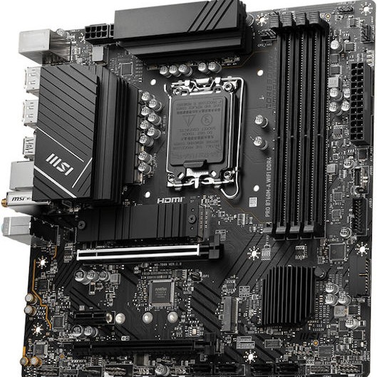 MSI Pro B760M-A WIFI DDR4 Motherboard Micro ATX με Intel 1700 Socket 7D99-001R