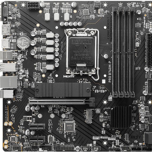 MSI Pro B760M-P Motherboard Micro ATX με Intel 1700 Socket 7E02-009R