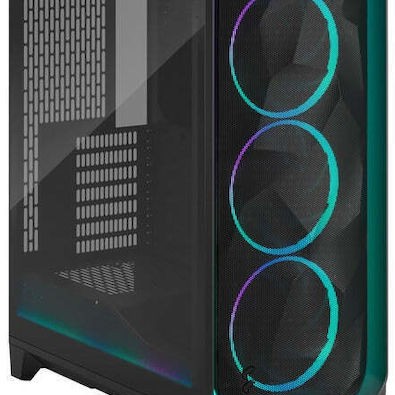Fractal Design Meshify 3 Ambience Pro RGB Light Tint Gaming Midi Tower Κουτί Υπολογιστή με Πλαϊνό Παράθυρο Μαύρο