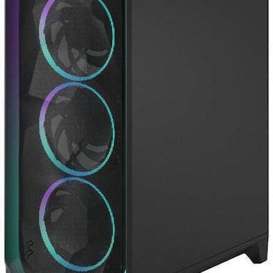 Fractal Design Meshify 3 Ambience Pro RGB Light Tint Gaming Midi Tower Κουτί Υπολογιστή με Πλαϊνό Παράθυρο Μαύρο
