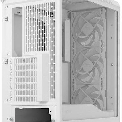 Fractal Design Meshify 3 TG Clear Tint Gaming Midi Tower Κουτί Υπολογιστή με Πλαϊνό Παράθυρο Λευκό