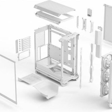 Fractal Design Ambience Pro RGB White TG Clear Tint Gaming Midi Tower Κουτί Υπολογιστή με Πλαϊνό Παράθυρο Λευκό