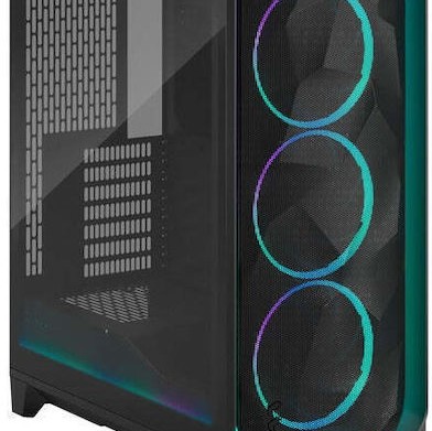 Fractal Design Meshify 3 RGB TG Light Tint Gaming Midi Tower Κουτί Υπολογιστή με Πλαϊνό Παράθυρο Μαύρο