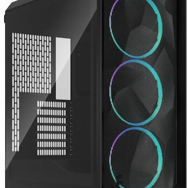 Fractal Design Meshify 3 RGB TG Light Tint Gaming Midi Tower Κουτί Υπολογιστή με Πλαϊνό Παράθυρο Μαύρο