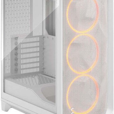Fractal Design Meshify 3 RGB TG Clear Tint Gaming Midi Tower Κουτί Υπολογιστή με Πλαϊνό Παράθυρο Λευκό