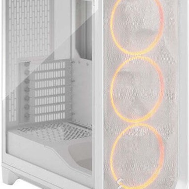 Fractal Design Meshify 3 RGB TG Clear Tint Gaming Midi Tower Κουτί Υπολογιστή με Πλαϊνό Παράθυρο Λευκό