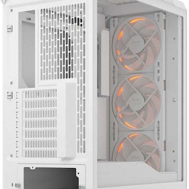 Fractal Design Meshify 3 RGB TG Clear Tint Gaming Midi Tower Κουτί Υπολογιστή με Πλαϊνό Παράθυρο Λευκό