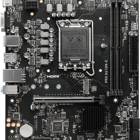 MSI PRO H610M-E Motherboard Micro ATX με Intel 1700 Socket 7D48-019R