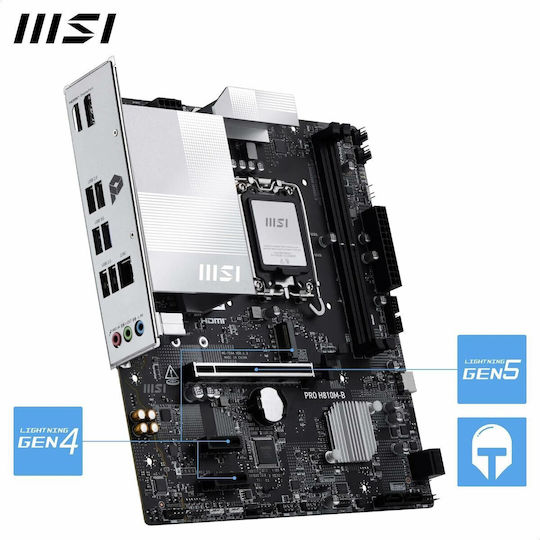 MSI Motherboard ATX με Intel 1851 Socket H810M-B Pro