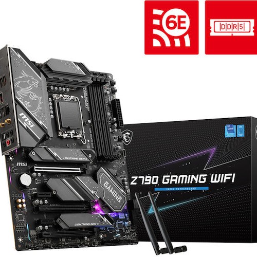 MSI Z790 Gaming Plus Wi-Fi Motherboard ATX με Intel 1700 Socket 7E06-026R 801-7E06-023