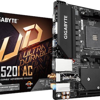 Gigabyte A520I AC rev. 1.0 Wi-Fi Motherboard Mini ITX με AMD AM4 Socket