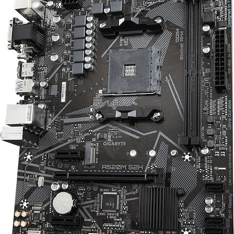 Gigabyte A520M S2H Motherboard Micro ATX με AMD AM4 Socket GA-A520M-S2H